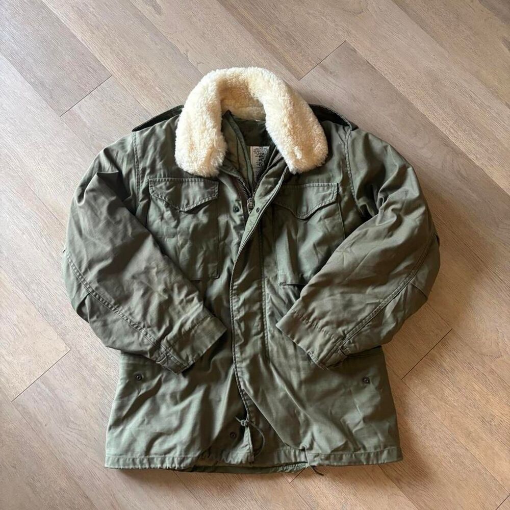 American-vintage Men's Khaki and Green Jacket